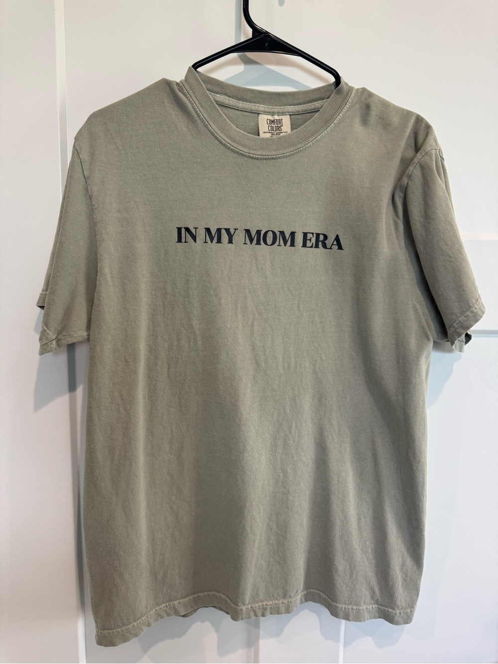 Comfort Colors "In My Mom Era" Short Sleeve Tee - Sage Green - size medium